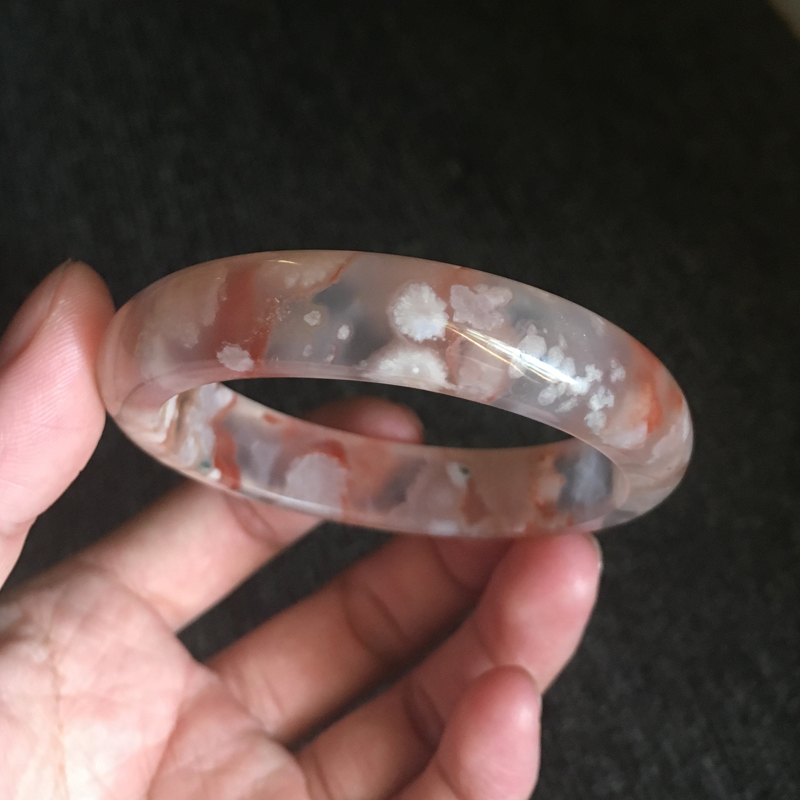 Sẽ đẹp vòng tay mã não anh đào đẹp thời trang nữ nổi bật với vòng tay hoa nổi - Vòng đeo tay Cuff vòng tay pnj