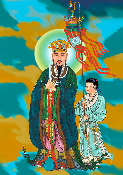 The Statue of the Emperor Donghua, the Portrait, the Picture Hanging Painting