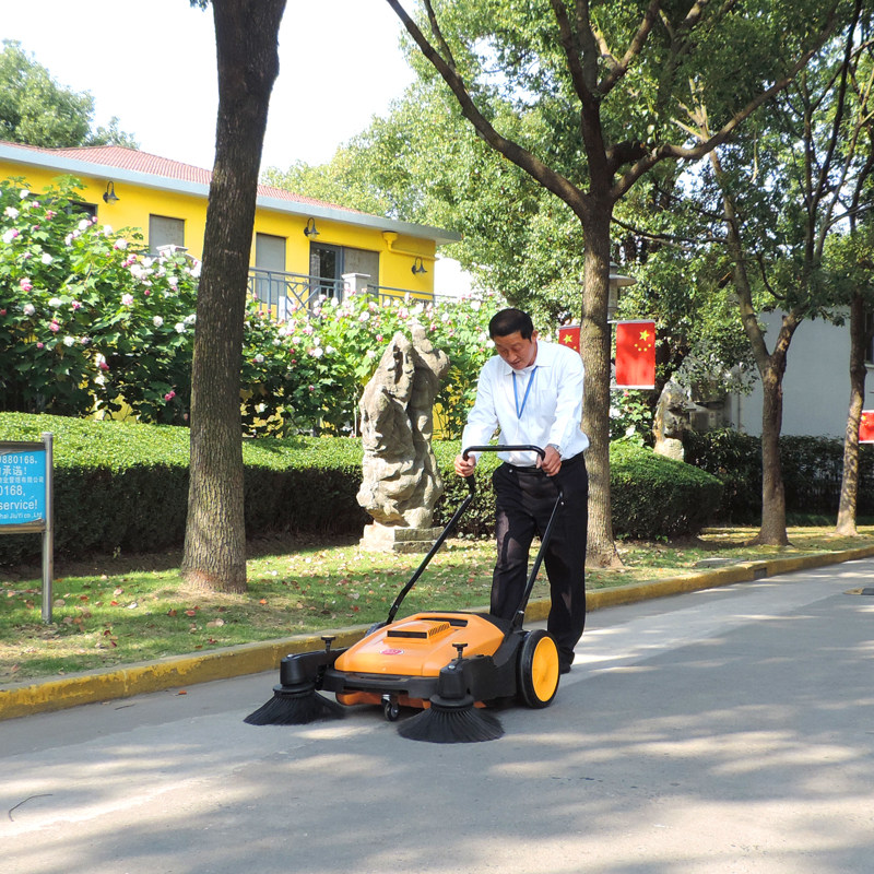 Factory Workshop School Community Property Park Wireless Sweeping Sweeper Hand-pushed Double Brush Unpowered Sweeper