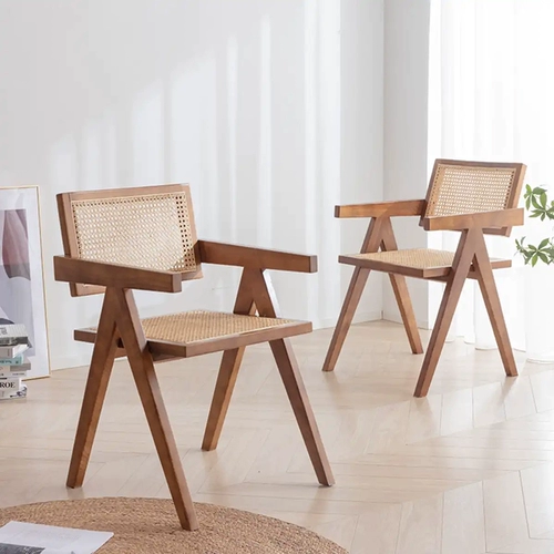 Стул лозы скандинавский одинокий задний стул Дома