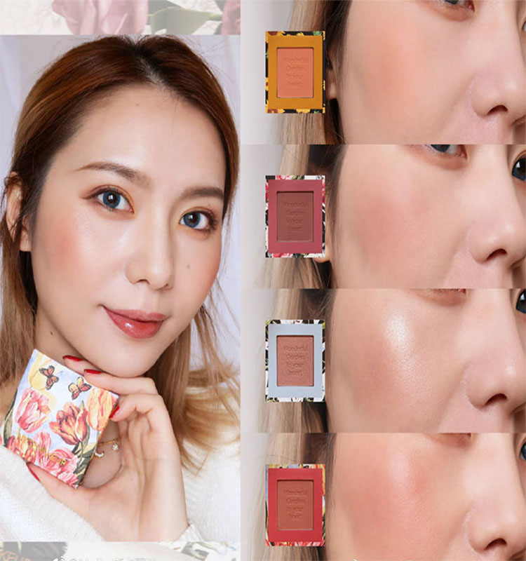 NyceMakeup hoa hộp đơn sắc phấn má hồng Kem làm sáng da mơ hoa tulip màu cam phấn trang điểm phấn hồng - Blush / Cochineal má hồng kem