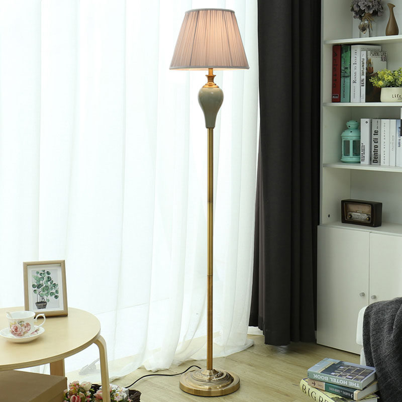 American floor lamp Bedroom bedside Living room Book room Ceramics Brief Modern Personality Fashion Sofa Tea Table Standing Lamp-Taobao