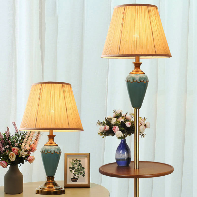 Coffee table floor lamp living room bedroom simple modern remote control creative warm American with shelf vertical bedside lamp