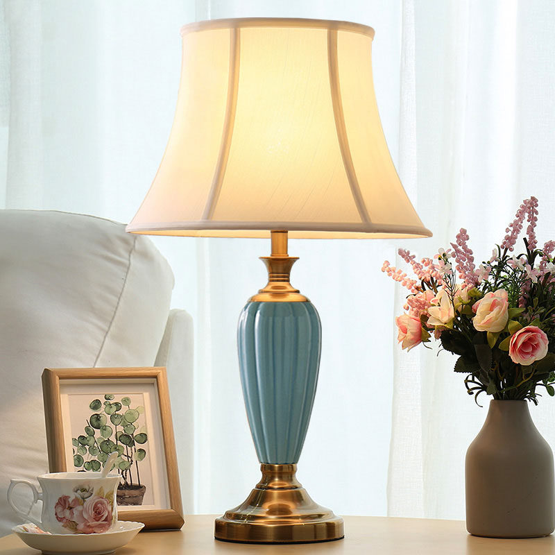 American Minimalist Ceramic Table Light Bedroom Bedside Headlights Modern Cozy Romantic Wedding House Guest Hall Bookroom Home Creativity