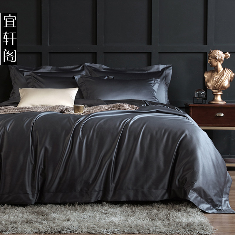 Italy imports 140 cotton satin - Egyptian long - dust cotton five - star hotel wind four - piece set