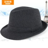 Осенняя мужская зимняя шерстяная удерживающая тепло демисезонная шапка, для среднего возраста