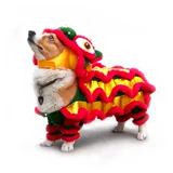 Pet Cat, собака Dog Dance Dance Lion Duplicate Lion Одежда. Сетка красные, как цветы, тот же средний согнутый собачья колокол Lion Service