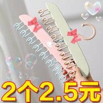 Imitation wood sling hanger multifunctional underwear vest storage artifact home dormitory plastic hook wave clothes drying rack