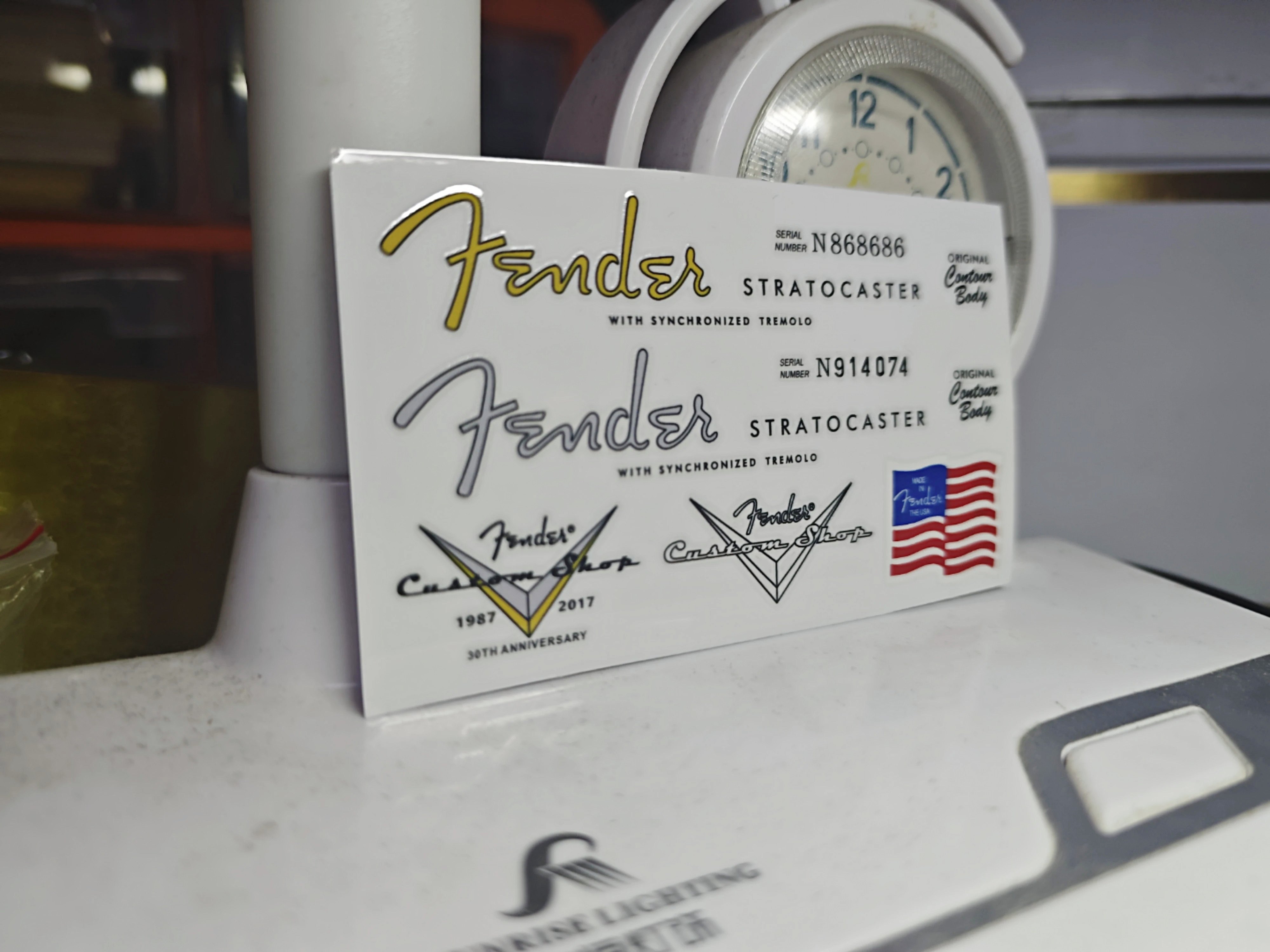 Fender электрогитара Логотип UV наклейки щит наклейки Оторвите пленку и оставьте ее. слово