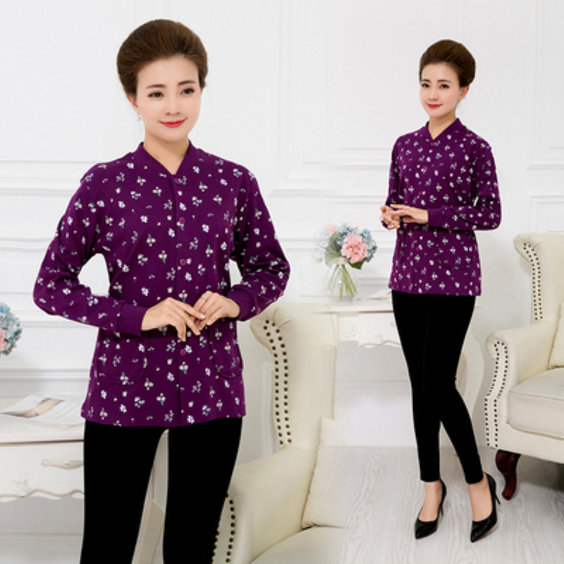 người trung niên và người già Cardigan quần áo mùa thu bà mẹ trên đơn bông chỉnh sửa tem người đàn ông béo cũ bông lót