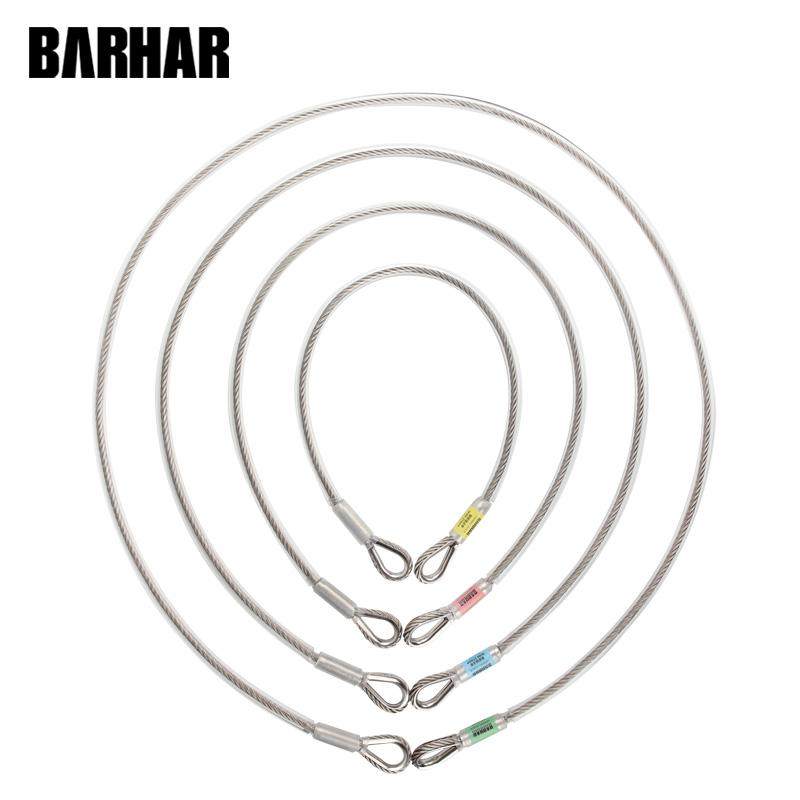 Home Ha BARHAR Baraha Steel Cable Outdoor Climbing Rescue Steel Wire Rope Connecting Tightrope flat with steel cable anchors Baja