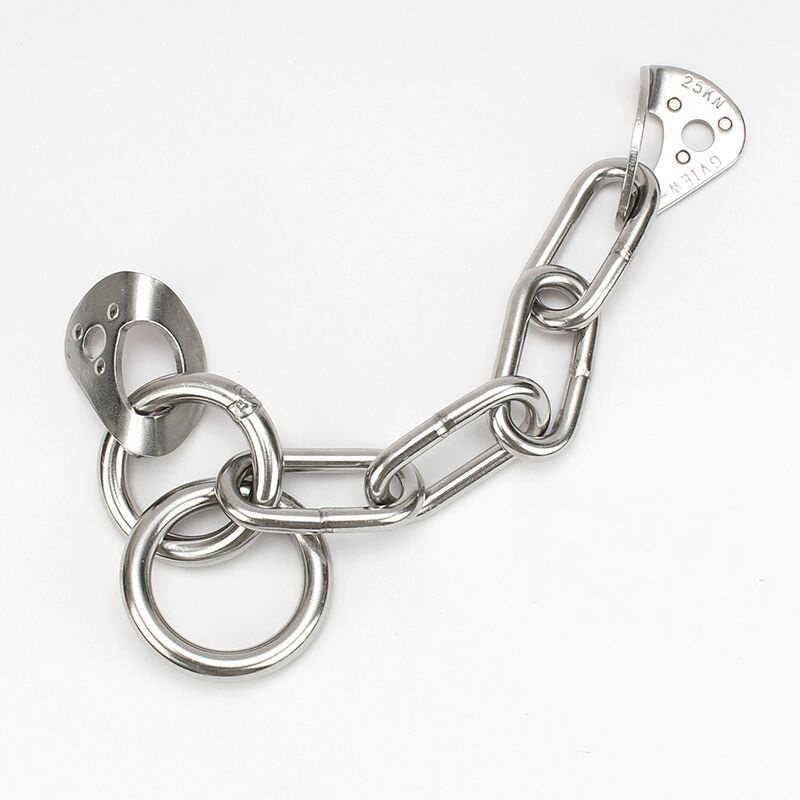 GVIEW XF M122 Mountaineering Open Line Stainless Steel Top Chain Hanging Plate Protection Station Fixed Point Drop Top Ring