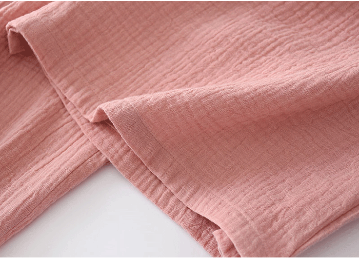 Bộ đồ ngủ bằng cotton nguyên chất cho phụ nữ mùa xuân và buổi sáng đi dạo giải trí gạc lỏng phần mỏng bảy điểm quần chân rộng có thể mặc quần nhà - Quần tây quần cotton nam