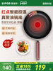 Supor Oil-Absorbing Frying Pan, Flat Frying Pan for Home Use, Fire-Red Dot Steak Frying Pan, Pancake Frying Pan, Non-Stick Pan, Universal Pan