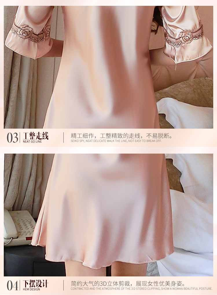 Đồ ngủ gợi cảm nữ mùa hè váy lụa băng tươi công chúa đầm ngọt ngào lỏng siêu mỏng mùa xuân và mùa thu lụa dịch vụ nhà váy nhung cao cấp