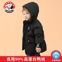  SNOOPY SNOOPY baby boy down jacket jacket autumn and winter mid-length Western style down jacket jacket