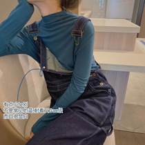 Autumn and winter half high neck T-shirt stretch thin Korean version of long sleeve female windproof Joker coat long style interior base shirt