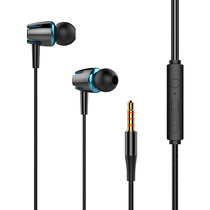 With wheat in-ear headphones wire control ear plug type suitable for vivo in-line mobile phone heavy bass noise reduction oppo cable