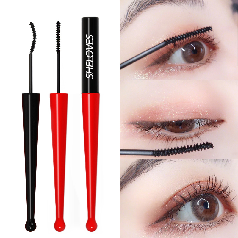 Sheloves mascara color baseball extremely fine brush head mascara waterproof without fainting, fiber length curly schoolgirl
