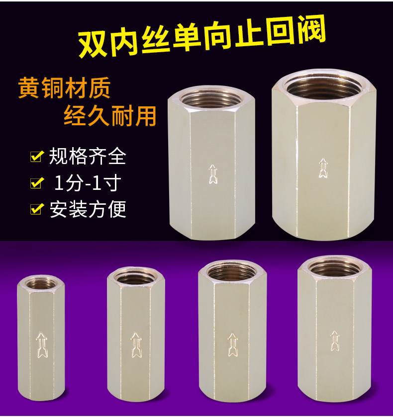 Vertical copper check valve 1 2 3 4 6 1 inch quality one-way valve reverse valve CV-01 02 03 pneumatic