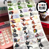 Avengers name sticker cover paper name sticker Taiwan genuine custom waterproof wear-resistant small Fish Bay