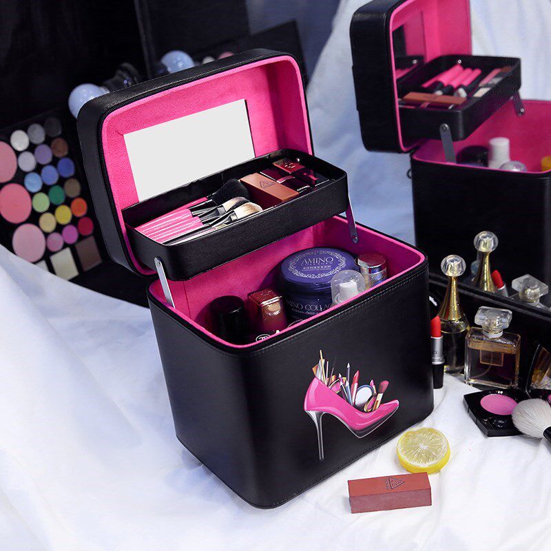 South Korea's new ladies Trumpet Sorting Box Fashion Travel Dust 2021 Students Makeup Kits the Wind Superfire