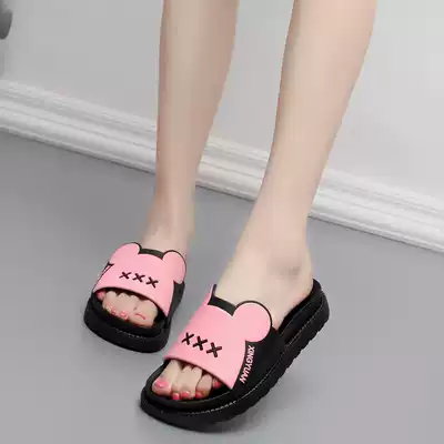 Slipper women autumn and winter indoor home cute bathroom Princess Four Seasons Summer home Net Red Lady cartoon spring and autumn