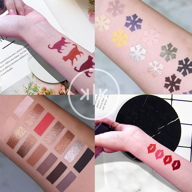 Lipstick Arm Touchdown Sticker Beauty Makeup Blogger Eye Shadow Try Color Sticker Kitty Unicorn Stickler Hand Bill Cute Teenage Girl