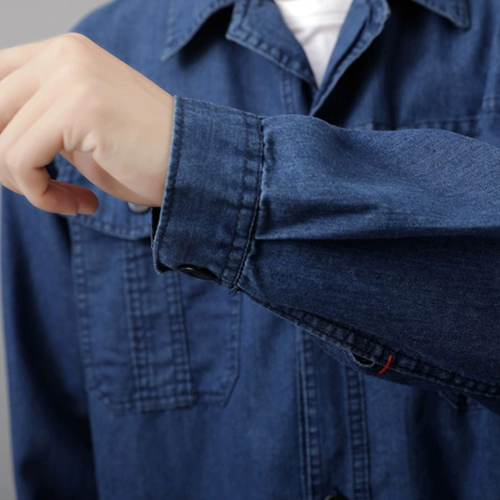 Летний тонкий джинсовый дышащий износостойкий комплект для работы подходит для мужчин и женщин