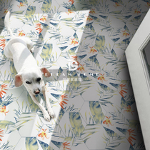 Nordic green plants hexagonal tiles kitchen bathroom wall tiles bathroom hexagonal background wall balcony tiles