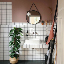 Nordic black toilet wall tiles Japanese kitchen Plaid matte white subway brick tile tile 300600