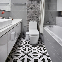 Tiles 300x300 Nordic kitchen bathroom black and white non-slip floor tiles balcony restaurant floor tiles simple tiles