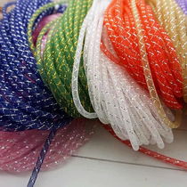 6mm gold silver wire round mesh hollow tube elastic mesh yarn colorful webbing webbing diy hair accessories accessories accessories