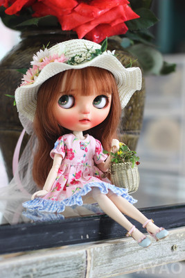 taobao agent Xiaobu BLYTHE Flower and Grass Hat Blythe Pinsea Dress Dress Dress