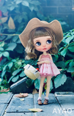 taobao agent Blythe straw hat summary small cloth Blythe straw hat embryo without decorative small cloth hats with head circumference about 27