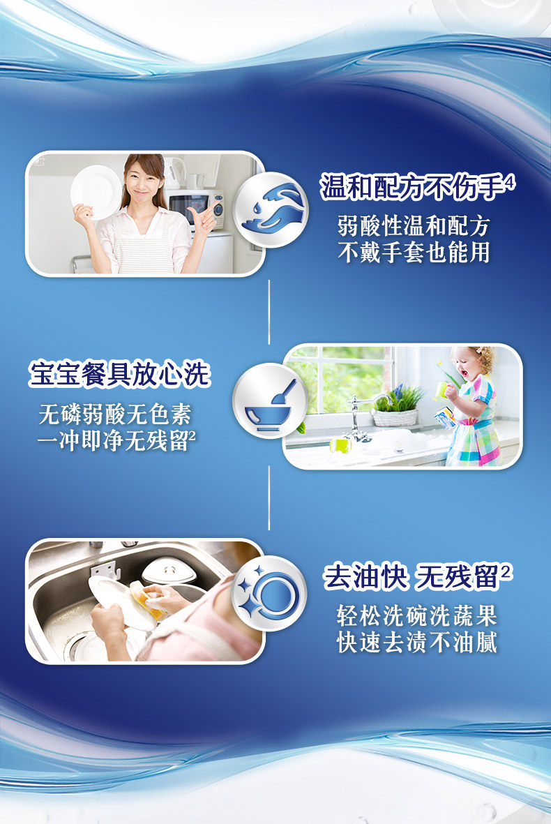 联合利华 奥妙绿茶洗洁精 2.2斤*4瓶 图3