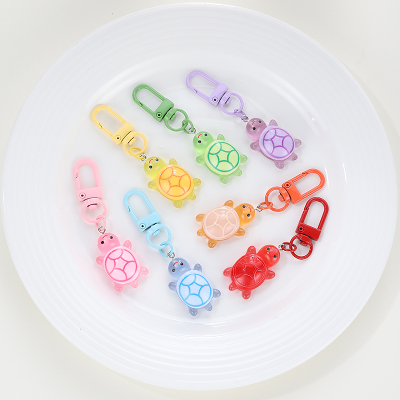 ins Celebrity-Inspired Glow-In-The-Dark Turtle Resin Small Turtle Cute Colorful Keychain Earphone Case Bag Charm ins Celebrity-Inspired Glow-In-The-Dark Turtle Resin Small Turtle Cute Colorful Keychain Earphone Case Bag Charm