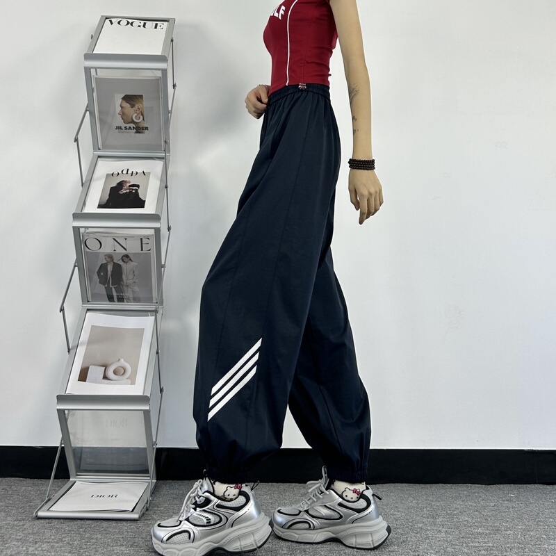 Tall Women's Extended High-Waisted Sports Pants, Summer Thin Loose Casual New Spring and Autumn Jogger Lantern Sweatpants