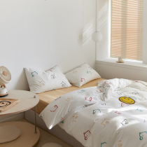 Full cotton knit cotton quilts in single piece children cartoon pure cotton Nordic wind bed with supplies 1 5 m single double bed