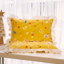 Child cartoon pillowcase small number 30 * 50 Kindergarten latex pillowcase pure cotton washed cotton 48 * 74 Single dress