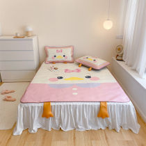 ins ice chili mat bed three sets of children cartoon lovely summer cool and washable fold 1 8 1 5m