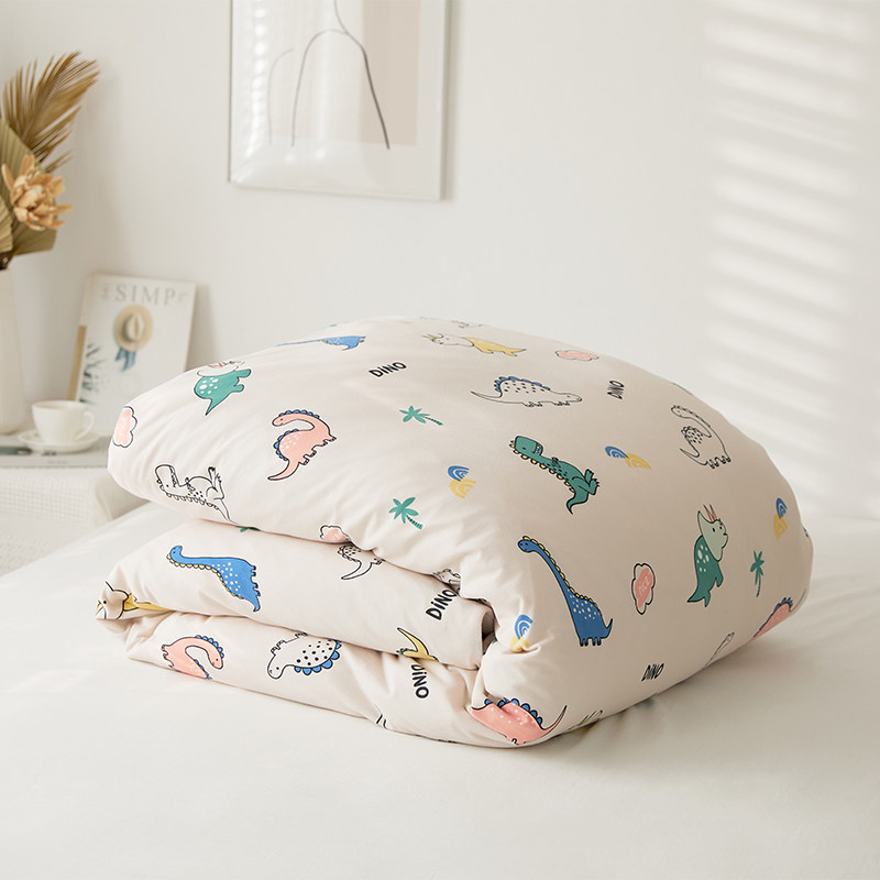 Class A Naked Sleeping Knit Geranium Quilted Cotton Quilted Single Piece Pure Cotton Ins Wind Crummy Flowers Single Double 200 * 230 Printed Quilt Cover