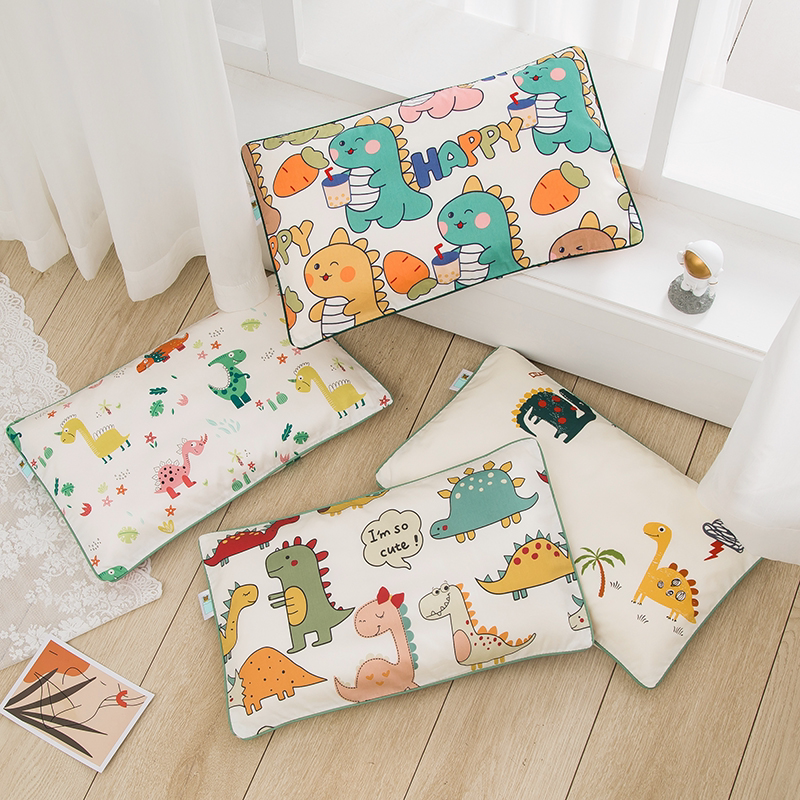 Class A Kindergarten Cartoon Children's Pillowcase Long Staple Cotton Pure Cotton 30x50 Baby Latex Pillowcase Baby