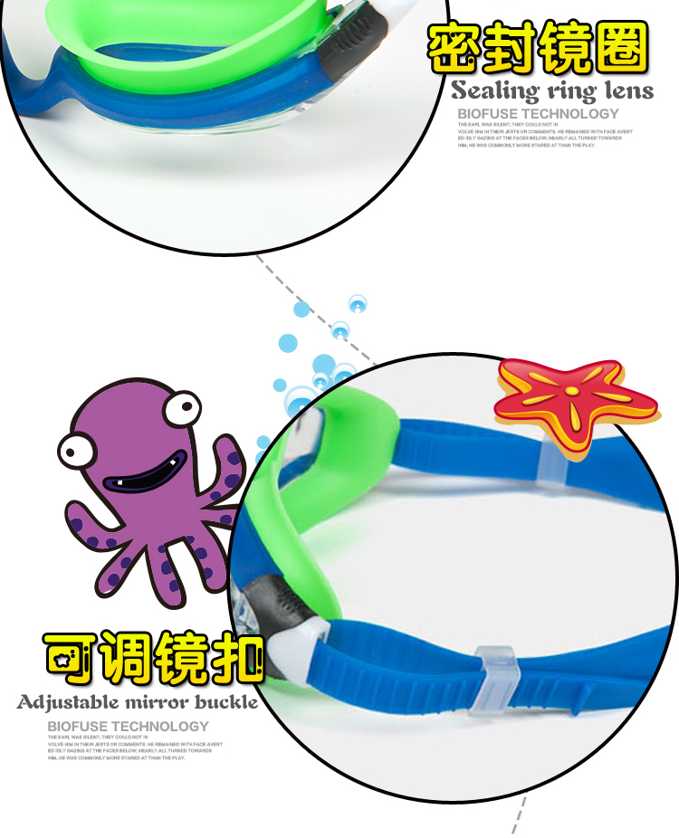Li Ning trẻ em kính bơi HD chống nước chống sương mù trẻ em kính bơi màu rắn silicone mũ bơi phù hợp với thiết bị bơi - Goggles kính bơi nữ
