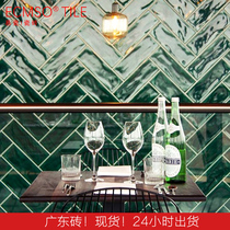 Nordic retro wall tiles green home decoration tiles classic American kitchen bathroom restaurant Cafe brick Net Red
