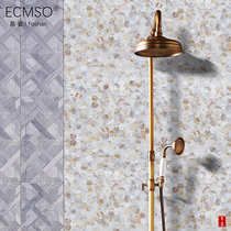 Nordic Natural Shells Mosaic Bathroom Tiles Hexagonal Close Kitchen Wall Brick Toilet Hotel Restaurant Background