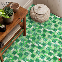 Port Style Retro Green Glass Mosaic Tiles Bathroom Toilet Wall Brick Restaurant Floor Tiles Background Wall Tiles