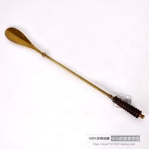 India imported pure copper handmade shoes pull shoes super long handle lazy shoes draw home shoes handle ornaments