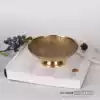 India imported European and American style retro high-grade luxury brass fruit plate Pure copper tray Snack plate Dried fruit storage plate