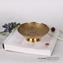 India imported European and American retro high-end luxury brass fruit plate pure copper tray snack plate dried fruit storage plate